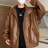 ราคา ผู้ชายฤดูใบไม้ผลิฤดูใบไม้ร่วงแจ็คเก็ตหนังแจ็คเก็ตหนังรถจักรยานยนต์แจ็คเก็ตหนัง ปู่ แจ็คเก็ตหนังทอดถนนแจ็คเก็ตหนัง (42612398987)