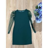 ราคา เดรสสีเขียว แขนชีฟอง รัดรูป อก 32-34 เอว 28 ยาว 32 (21459923156)