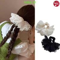 ราคา ผู้หญิงลูกไม้ Scrunchies Bands ยืดหยุ่นผู้ถือผมหางม้า Hoop Scrunchy ยางรัดอุปกรณ์เสริม Headwear<LKTH5.30> (40202735413)
