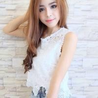 ราคา เสื้อลูกไม้ครอปแขนกุดลายนกฮูกงานสไตส์เกาหลี น่ารักๆไฮโซสุดๆ (19623589)