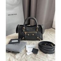 ราคา Balenciaga mini city สีเทาเข้ม/ทอง stamp D สวยกริบ (28818334230)