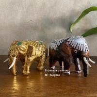 ราคา ช้างไม้แกะสลัก ช้างเงิน ช้างทอง ช้างมงคล (2นิ้ว) (8930000196)