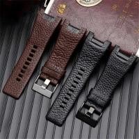 ราคา Genuine 32Mm Leather Watchband For Diesel Watch Strap For Dz1216 Dz1273 Dz4246 Dz4247 Dz287 Soft Br (41557478919)