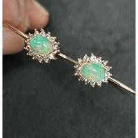 ราคา กำไล โอปอล Opal ล้อม ไวท์โทพาส White Topaz ตัวเรือนเงิน 925 ชุบพิงค์โกลด์ เส้นรอบวง 7 นิ้ว (9125531189)