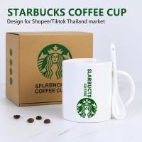 ราคา STARBUCK แก้วกาแฟ ☕️ แก้วกาแฟสตาร์บัค 350ml น่ารัก พร้อมช้อน เหมาะกับสายคาเฟ่ (42112317859)