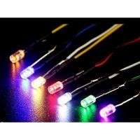 ราคา หลอดไฟ LED ขนาด 3 mm ต่อสายไฟยาว 20 cm (4238324883)