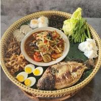 ราคา ขันโตกหวาย ขันโตกวางอาหาร ขันโตกสานหวาย ขันโตก (25514200718)