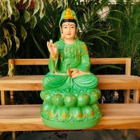 ราคา [L]KO1เจ้าแม่กวนอิมปางประทานพร สัมฤทธิ์ผล ขนาดหน้าตัก 5 นิ้ว สูง 32 ซม. (องค์จริงใหญ่มาก) งานพรีเมี่ยม สีเขียวมุก เป็นเน (23971579708)