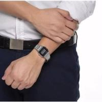 ราคา CASIO แท้ รับประกันหลังซื้อจากร้าน 3 เดือน CASIO นาฬิกาข้อมือผู้ชาย สีเงิน สายสแตนเลส รุ่น A158WA-1DF (22571977939)