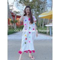 ราคา เดรสพื้นเมือง เดรสยาวเจ้าหญิงน้อย ผ้าฝ้ายปักมือ ชุดพื้นเมืองประยุกต์ ชุดพื้นเมืองล้านนา Lanna dress ชุดไปเหนือ (7648993034)