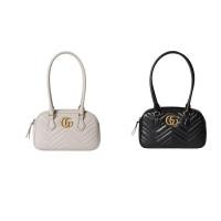 ราคา GUCCI GG MARMONT SMALL TOP HANDLE BAG zipper closure/กระเป๋าถือ/ผู้หญิง/สีดำ/สีขาว (24577995269)