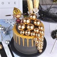 ราคา 20 ชิ้น ทอง / เงิน บอล เค้ก ท็อปเปอร์ เสียบ เครื่องประดับ เบเกอรี่ เครื่องมือตกแต่ง (24719923602)