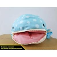 ราคา กระเป๋าตุ๊กตาปลาวาฬ JINBESAN สีฟ้า ลายจุด ขนาด 36 cm (ลิขสิทธิ์แท้จากญี่ปุ่น) (1445389782)