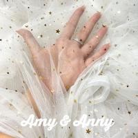 ราคา พร้อมส่ง ผ้าตาข่าย ผ้ามุ้ง ผ้าโปร่ง กากเพชรดาว 150*90ซม. เกรดดี กากเพชรงานไม่หลุด (9009106537)