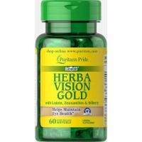 ราคา Herbavision Gold with Lutein, Bilberry and Zeaxanthin 60 Softgels เหมาะสำหรับผู้ใช้สายตามากกว่าปกติ (3389966591)