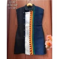 ราคา Saleเดรสใยกัญชงแต่งผ้าโบราณ (21838877099)