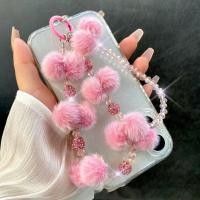 ราคา Y2k โทรศัพท์มือถือลูกปัดโซ่หัวใจปุยตุ๊กตาบอลโทรศัพท์จี้ Charms กระเป๋าเป้สะพายหลังตกแต่ง Rhinestone ลูกปัดพวงกุญแจ (29469597174)