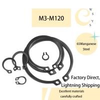 ราคา [WSYS] แหวนล็อคนอก เหล็กชุบดำ แหวนล็อคเพลา External Circlips Retaining Ring (M3~M120 LG20) (26929707230)