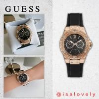 ราคา Isa Lovely Shop Guess GW0519L4 Women's Multi-Function Black Silicone Watch (22388275464)