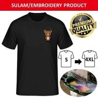 ราคา EMBROIDERY SULAM RILAKKUMA LOGO ROUNDNECK เสื้อยืดผ้าฝ้ายสีดํา (40665834627)