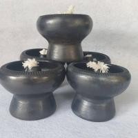 ราคา ตะเกียงเล็กมีใส่ดินเผาไม่มีแก้วครอบ ใส้น้ำมันพืช ปากก้วาง 10 ซม สูง 7 ซม (10655727646)