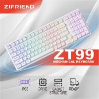 ราคา ZINFRIEND ZT99 Gaming Mechanical Keyboard ปะเก็นออกแบบ RGB 99 คีย์ตามหลักสรีรศาสตร์ (42811019809)
