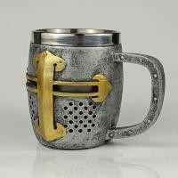 ราคา [สไตล์การค้าต่างประเทศ] แก้วเบียร์ สเตนเลส สไตล์เยอรมันย้อนยุค สร้างสรรค์ อัศวินทหาร บาร์ แก้วเบียร์ ibj (13899661553)