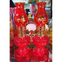 ราคา ตะเกียงมงคล สำหรับใช้ในพิธีแต่งงาน ทรงตะเกียงน้ำมันโบราณ พร้อมซังฮี้หลอด LED สีแดง (ฟรี! Adapter1ชุด และถ่านAA) (2175283642)