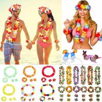 ราคา ปาร์ตี้ฮาวายดอกไม้ประดิษฐ์ Leis Garland สร้อยคอชุดฮาวาย Beach Luau ฤดูร้อน Tropical พวงหรีดกลีบสร้อยคอแว่นตากันแดดวันเกิด DIY แฟนซีชุดตกแต่งงานแต่งงาน (41616012232)