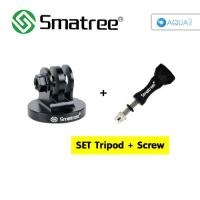 ราคา Smatree Aluminum Tripod Mount + Long Screw Alumunium for GoPro / DJI / Insta360 / SJCAM / Action Camera By Aquapro (26133141666)