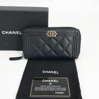ราคา Chanel Boy Caviar Wallet Zippy Medium 6” (Good Con) Holo 23 (4778505162)