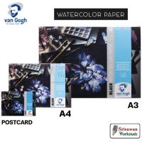 ราคา Van Gogh สมุดกระดาษดำ 360 แกรม อาร์ทติสเกรด ขนาด A4 / A3 / POSTCARD กระดาษดำ 100 ปอนด์ สีน้ำ สีอะคริลิค สีหมึก สีกวอช (25914678961)