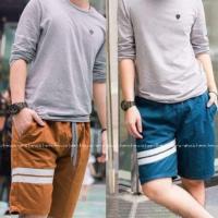 ราคา พร้อมส่งกางเกงขาสั้น 2แถบเท่ห์สุดสุด (1833942606)