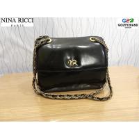ราคา NINA RICCI PARIS แท้ กระเป๋าสะพายไหล่สีดำ (6907558161)