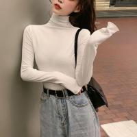 ราคา [DDE] เสื้อรัดรูปคอสูงพร้อมสีทึบและเสื้อยืดแขนยาวภายใน (44116832946)