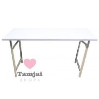 ราคา โต๊ะประชุม75x150 โต๊ะปาร์ตี้โต๊ะขายของ โต๊ะอเนกประสงค์ แข็งแรงทนทาน ขาเหล็กแบบพับสวิง tj99 (26104932322)