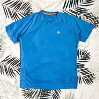 ราคา เสื้อกีฬามือสอง ADIDAS สีฟ้าคอส้ม แท้ (28114590705)