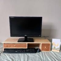 ราคา ชั้นวางของ ที่วางคอมพิวเตอร์ สามารถปรับใช้ได้ 2 ฝั่ง ชั้นวางโน้ตบุ๊ค ที่วางจอคอม ชั้นวางของ ชั้นไม้ ทำจากไม้จริง (25333931529)