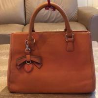 ราคา Pierre Cardin Paris กระเป๋าถือ cross body แบรนด์เนมราคาถูก หนังcanvas สีส้ม ทนทาน ของแท้ (5035790199)