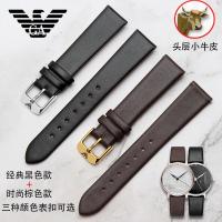 ราคา สายนาฬิกา Armani Thin Plain Weave No Weave AR1677/1911/AR11013 สายหนังแท้ Unisex (43869819302)