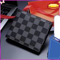 ราคา คลาสสิก RFID Blocking กระเป๋าสตางค์ผู้ชาย Bifold Slim Wallets Multi-card Card Holder กระเป๋าสตางค์หนังแท้ (40258255741)