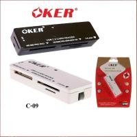 ราคา Oker CardReader USB 2.0 รุ่น C-09 ตัวอ่านเมมโมรี่การ์ด (All in one) (24153592985)