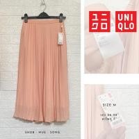 ราคา Uniqlo กระโปรงพลีท สีชมพู โอรส มือสอง (19950990331)