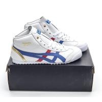 ราคา รองเท้าผ้าใบ Onitsuka Tiger MEXICO Mid Runner สีขาว/น้ำเงิน/แดง/ทอง D507L-0152M (28930787685)