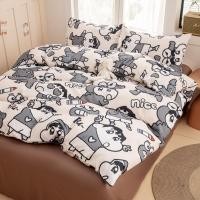 ราคา 【โปรโมชั่น】ชุดผ้าปูที่นอนลายชินจังสุดน่ารัก ขาวดำ 5 ฟุต (Queen) ✨ รหัส: 250508 (41501891787)