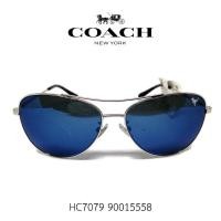 ราคา แว่นตากันแดด COACH รุ่น HC707990015558 L1013 Silver/solid blue flash lens (7392453387)