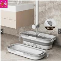 ราคา ไม้ถูพื้นแบบโยกเองอัจฉริยะชุดไม้ถูพื้นแบบบิดเองพร้อมผ้าฝ้ายถูพื้น 4 ชิ้นแปรงถูพื้นพร้อมอ่างล้างหน้าแบบพับ (27319791447)