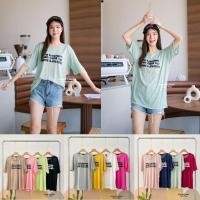 ราคา เสื้อยืดคอกลม Oversize ผ้าใยมะพร้าว สกรีนลาย (17094686850)