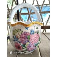 ราคา กระถางกระเช้าดินนเผา สูง 11 นิ้ว กว้าง 7 นิ้ว (41920586197)