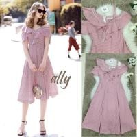 ราคา เดรสเปิดไหล่ลายทางสีแดงขาว น่ารักสุดๆ งานดีงานป้าย normal ally (1153644716)